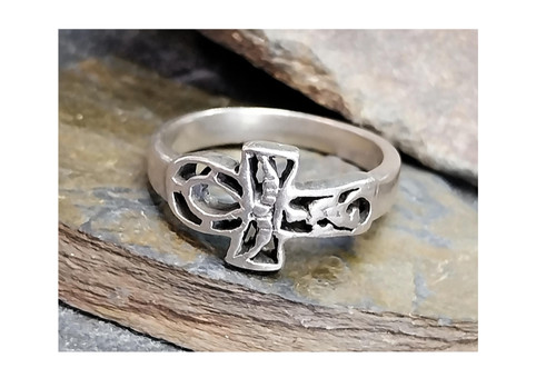 Sterling silver ankh symbol - silver,