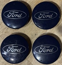 (27) Used Genuine Ford Alloy Wheel Centre Cap Blue  VGC Set Of 4 (54mm)