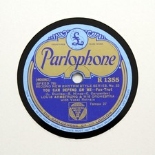 Jazz 78 - Louis Armstrong Orchestra "You Can Depend On Me (E+) Parlophone R-1355