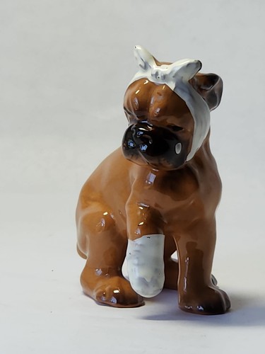 Vintage boxer dog porcelain - vintage,