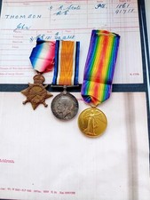 WW1 MEDAL TRIO WORLD WAR ONE TO J THOMSON
