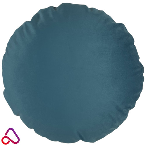 Round plush velvet cushion - round,