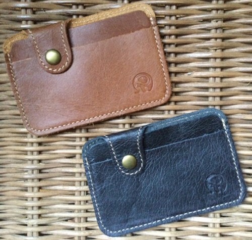 Leather mini slim wallet - mini,