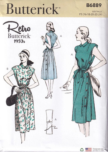 Butterick b6889 retro 1950s - retro,
