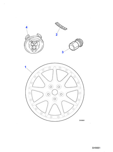 Jaguar road wheel badge xk8 - jaguar,