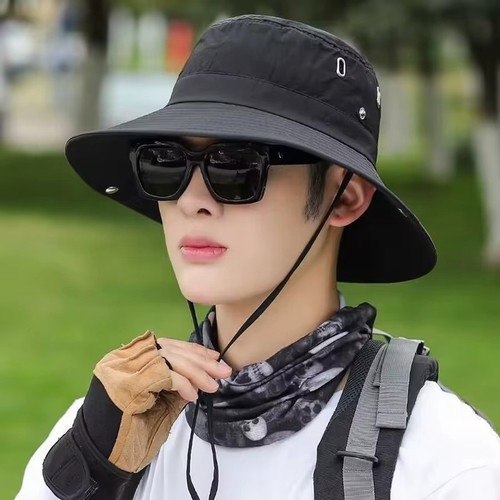 Men bucket hat wide - bucket, uv