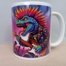 Brand new boxed dinosaur rocker mug. Unique gift for him, her or yourself!