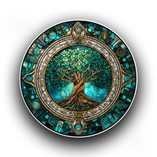 Emerald Tree of Life Stained