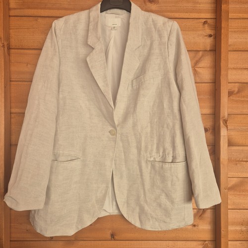 Ladies beige linen blend - ladies,