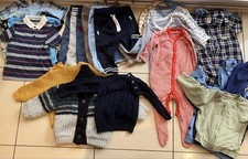 Baby Boy 25 Item Clothing Bundle 6-9 Months Sleepsuits, Jumpers, T-Shirts & More