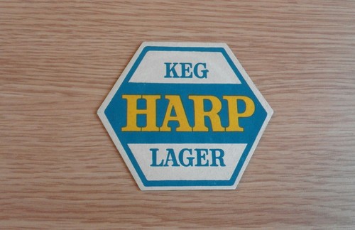 Keg harp lager beermat - lager,