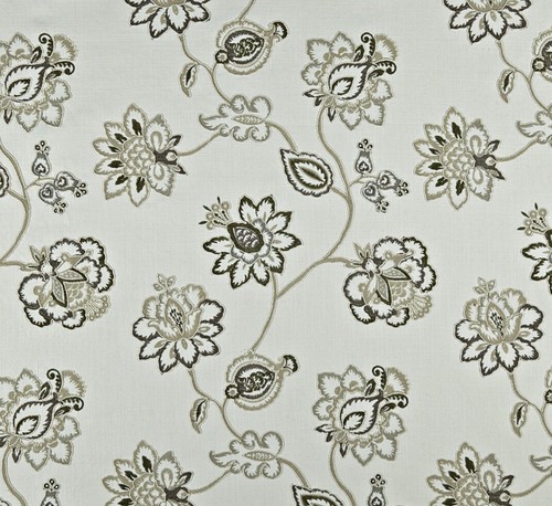 Embroidered curtain fabric - embroidered,
