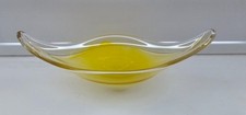 Yellow Art Glass Trinket Dish