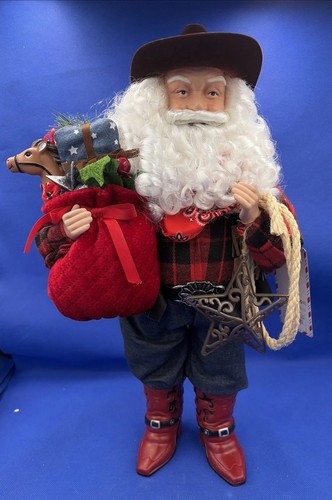 Cowboy santa western plaid - 18",