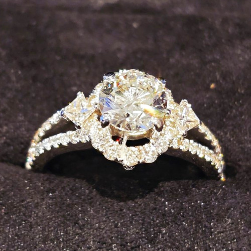 18ct white gold - gold, diamond
