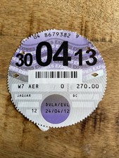 Old Tax Disc April 2013
