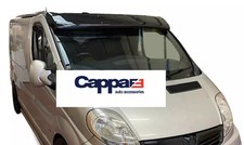 Cappafe Sun Visor Solid Black Front Acrylic For Vivaro Trafic Primaster 2002-13