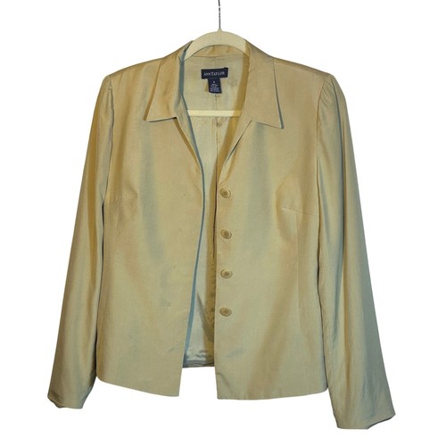 Ann taylor silk blazer tan - taylor,