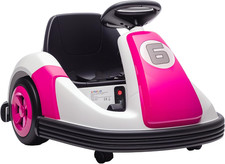 Kids Bumper Car, Electric Ride-On, 6V 360-Degree Spin Waltzer Car with Dual Moto