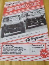 Spedeworth Spedeweek 9th-13th September 1989 Hit Rods Ministox Wisbech Ipswich +