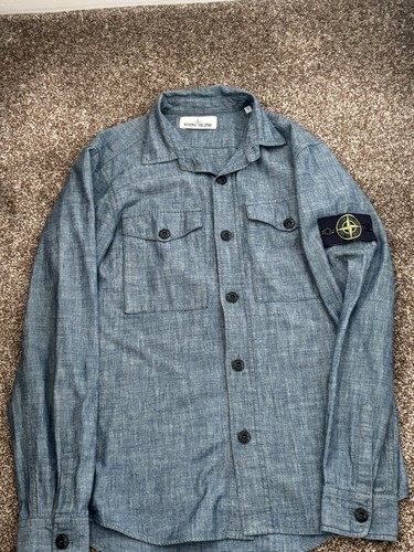 Stone island blue chambray - stone,
