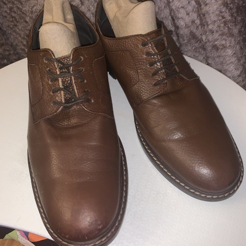 Mens soft brown leather shoes - brown,
