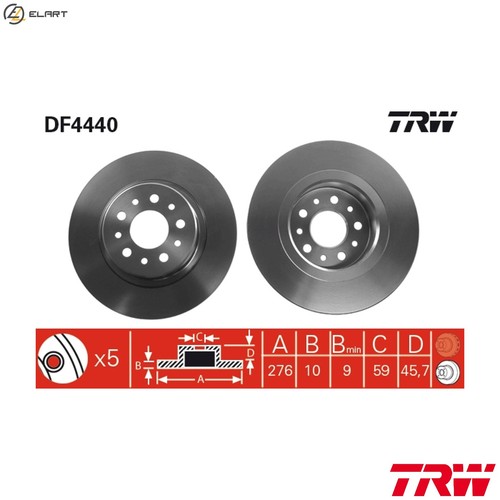 Brake disc df4440 - 2x,