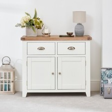 Cheshire White Painted Medium 2 Drawer 2 Door Sideboard-SLIGHT SECONDS-CW36-F263