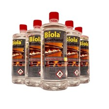 Bio ethanol fuel for fireplaces clean burning and odourless 6litres Biola liquid