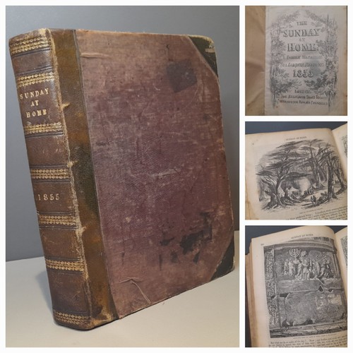 Antique 1855 book sunday - antique,