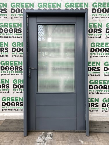 Hardwood back door half - hardwood,