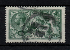 Kgv 1913 green seahorse - gb,