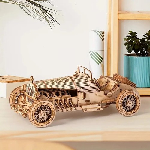 Wooden car puzzle diy model - wooden,