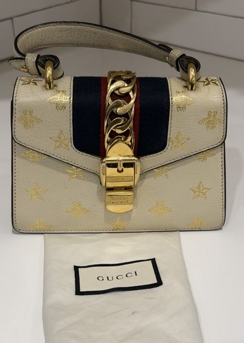 Gucci off white leather gold - off,