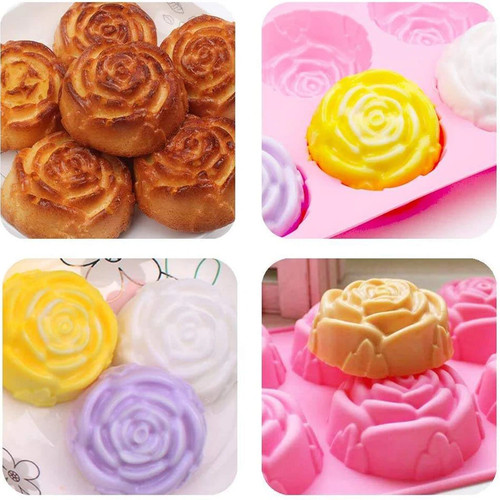 Rose flower cake silicone - rose,