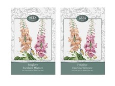 2 x Packs BEES Foxglove Flower Seeds Excelsior Mixture Digitalis Purpurea