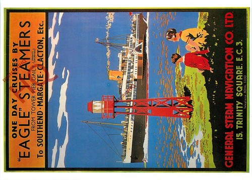 Picture postcard ship poster - picture,