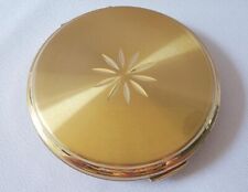 Vintage Stratton Compact 1960s Ladies Powder Gilt Diamond Cut Floral Motif 60s