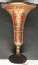 Vintage Brass Trumpet Vase