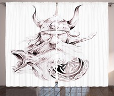 Tattoo curtains wise old - curtains,