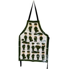 Vintage Harrods Apron Coated Cotton Harrods Doormen Print OS Chef Cooking