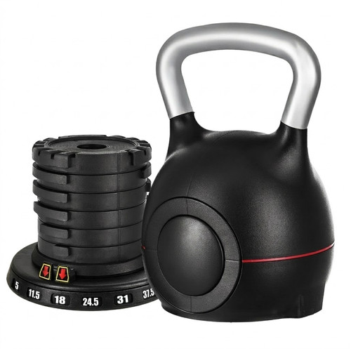 Adjustable black kettlebell - adjustable,