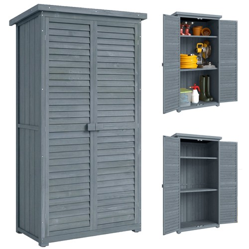 Outsunny wooden garden storage - garden,