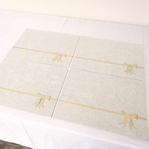 Set beige rectangular - of, 4