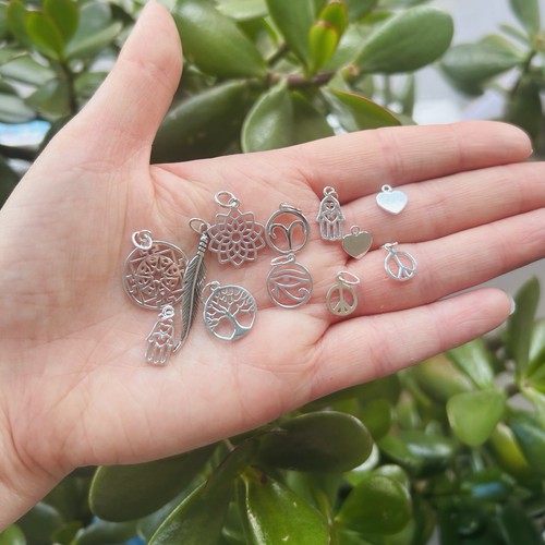 Silver charm pendants for - silver,