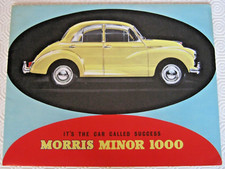 MORRIS MINOR 948cc SALOON, TRAV, BROCHURE #H&E6182. 12 PAGES FOLD OUT.