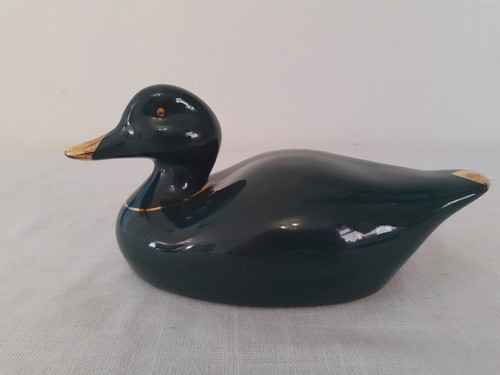 Duck figurine green - figurine,