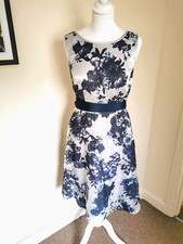 Jacques Vert Silver Blue Dress