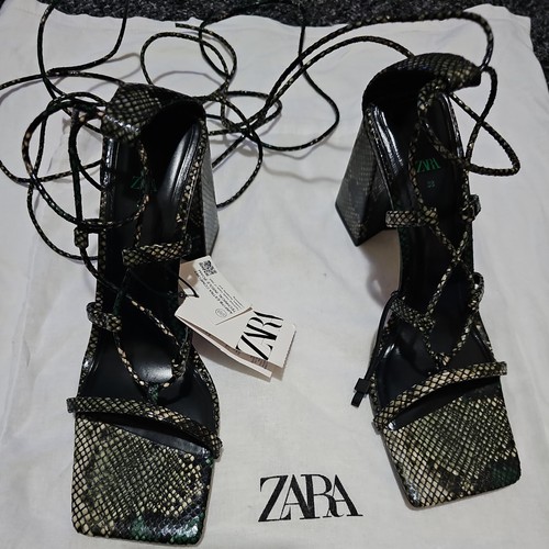 Zara lace heel sandel - heel, cloure