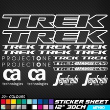 18x TREK Vinyl Decal Stickers Sheet Bike Frame Cycling Cycle Bicycle MX MTB CA